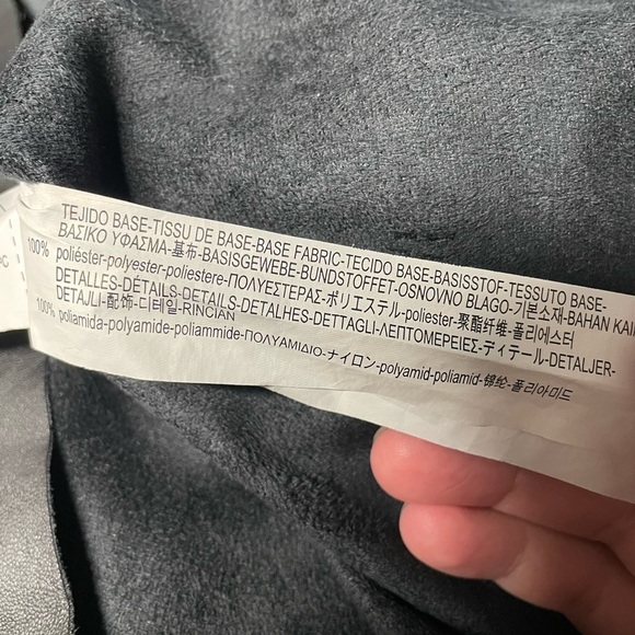 zara faux leather & lace slip dress black womens size xs - Picture 6 of 8